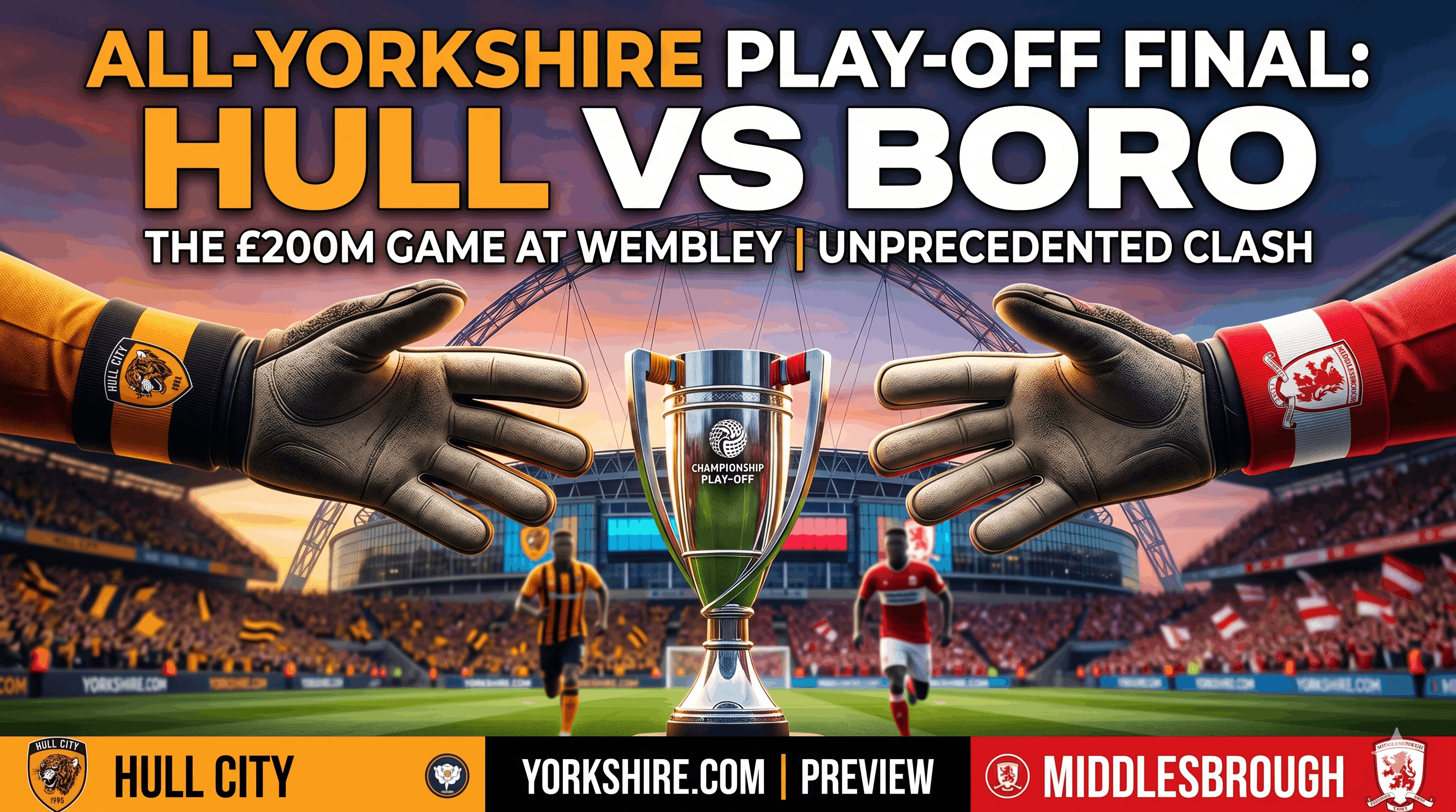 Hull City and Middlesbrough Clash in Championship Play-Off Final Today at Wembley