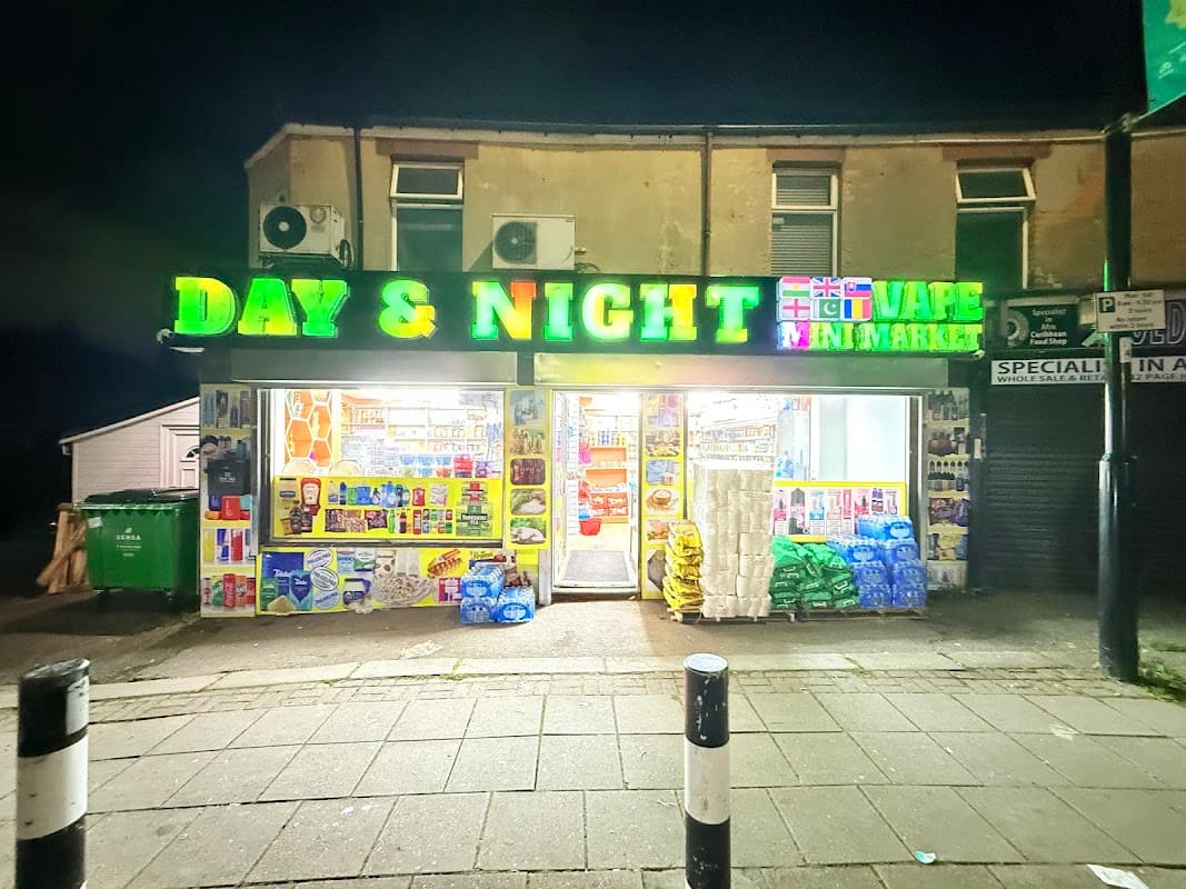 Day and night - Corner Shops in carbrook