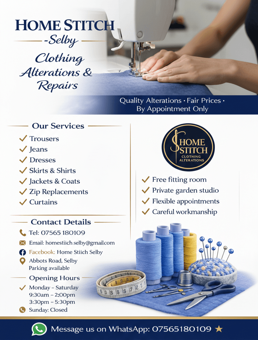 Home Stitch Selby - Shoe Repairs in selby