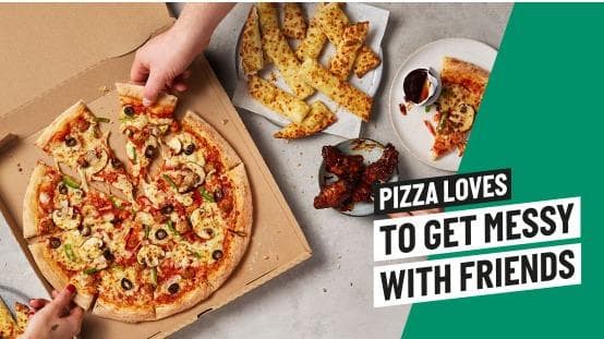 Dining at Papa Johns Pizza in manor
