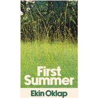 "Book 'First Summer' by Simon & Schuster Ltd, cover with tall grass and dense green foliage background"