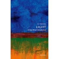 Book titled "Light: A Very Short Introduction" by Ian Walmsley, with abstract blue and green cover art.