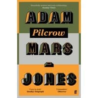"Book 'Pilcrow' by Adam Mars-Jones, bold 3D text on green and orange background, Faber & Faber logo"