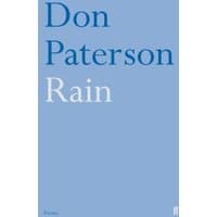 Blue hardcover book titled "Rain" by Don Paterson with simple white and dark blue text.