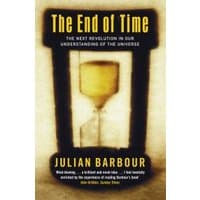 "The End of Time" book with yellow hourglass cover, black border, and bold yellow title text.