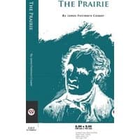 "The Prairie" book by Mint Editions, teal cover with white sketch of a man's face, bold white title text.