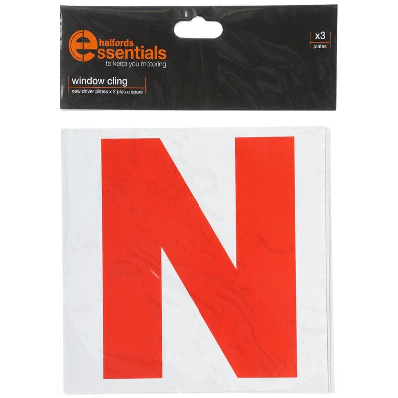 Halfords ROI Self Cling N Driver Plates x3