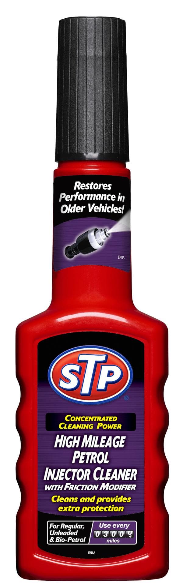 STP High Mileage Petrol Injector Cleaner 200ml