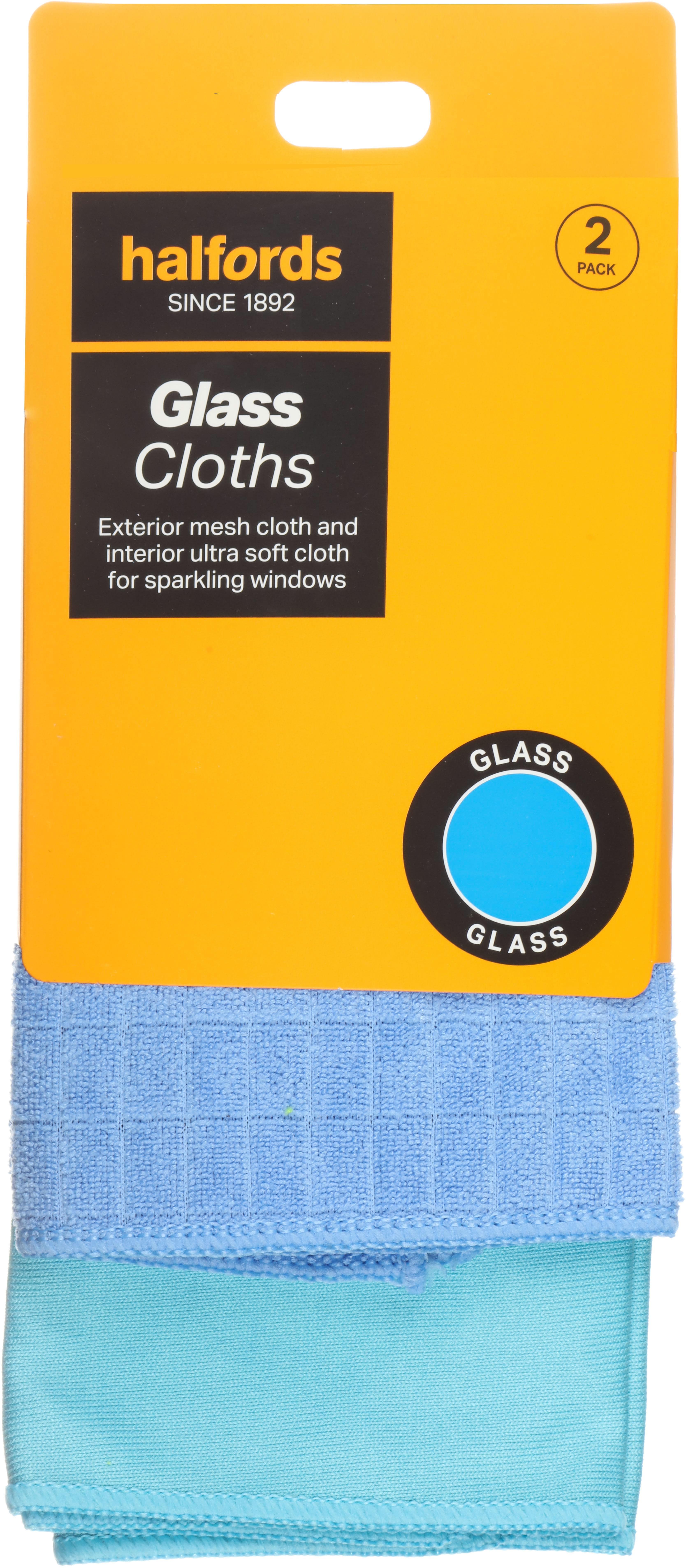 Halfords Glass Cloths - Interior/Exterior
