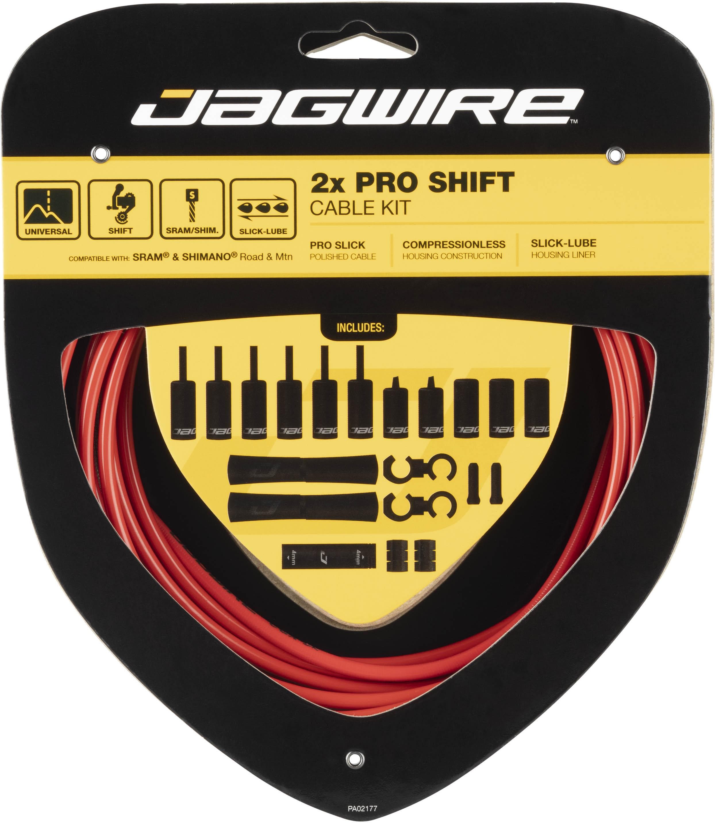 Jagwire 2x Pro Shift Cable Kit, Red