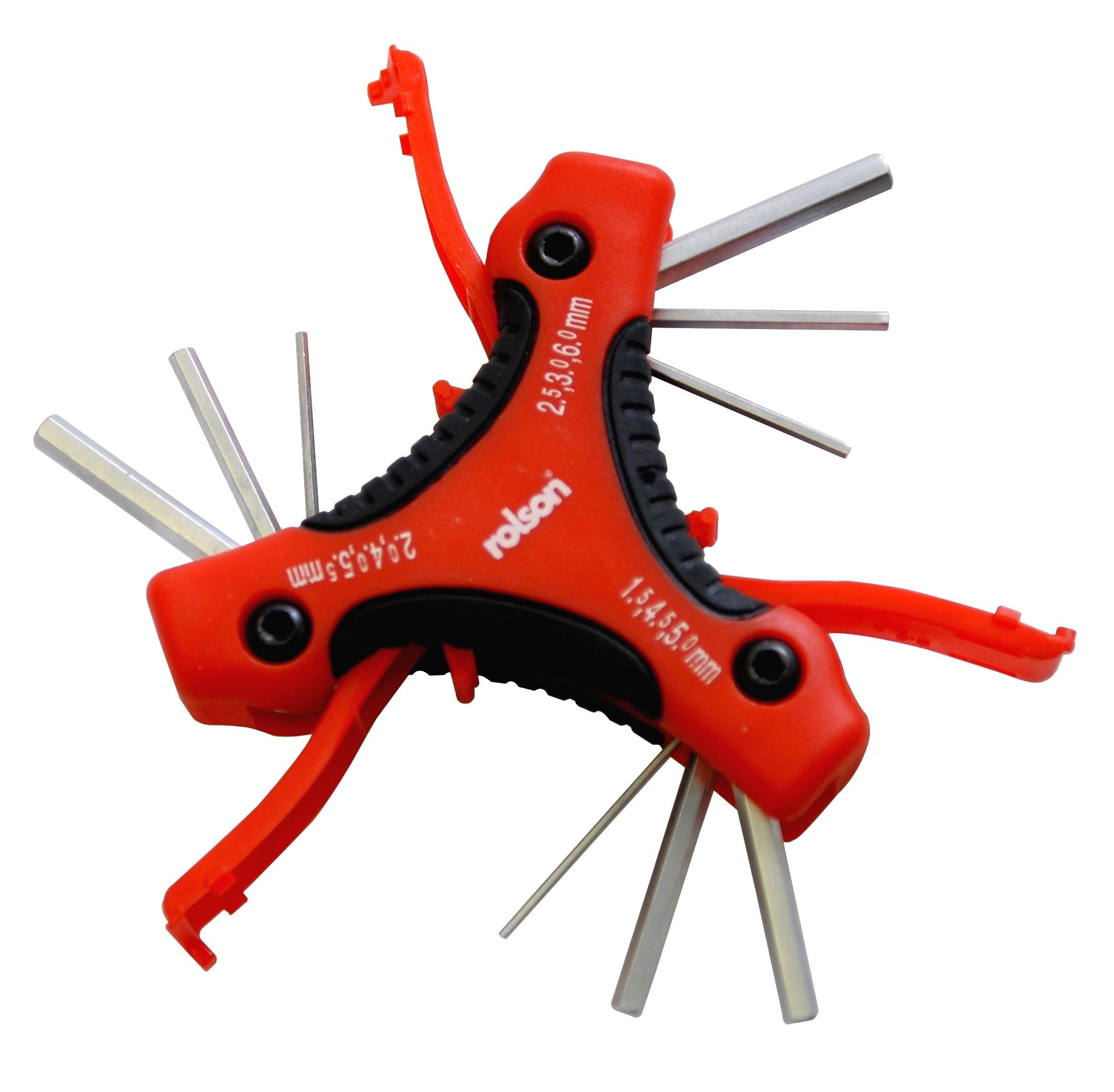 Rolson Folding Triangle Hex Key Set