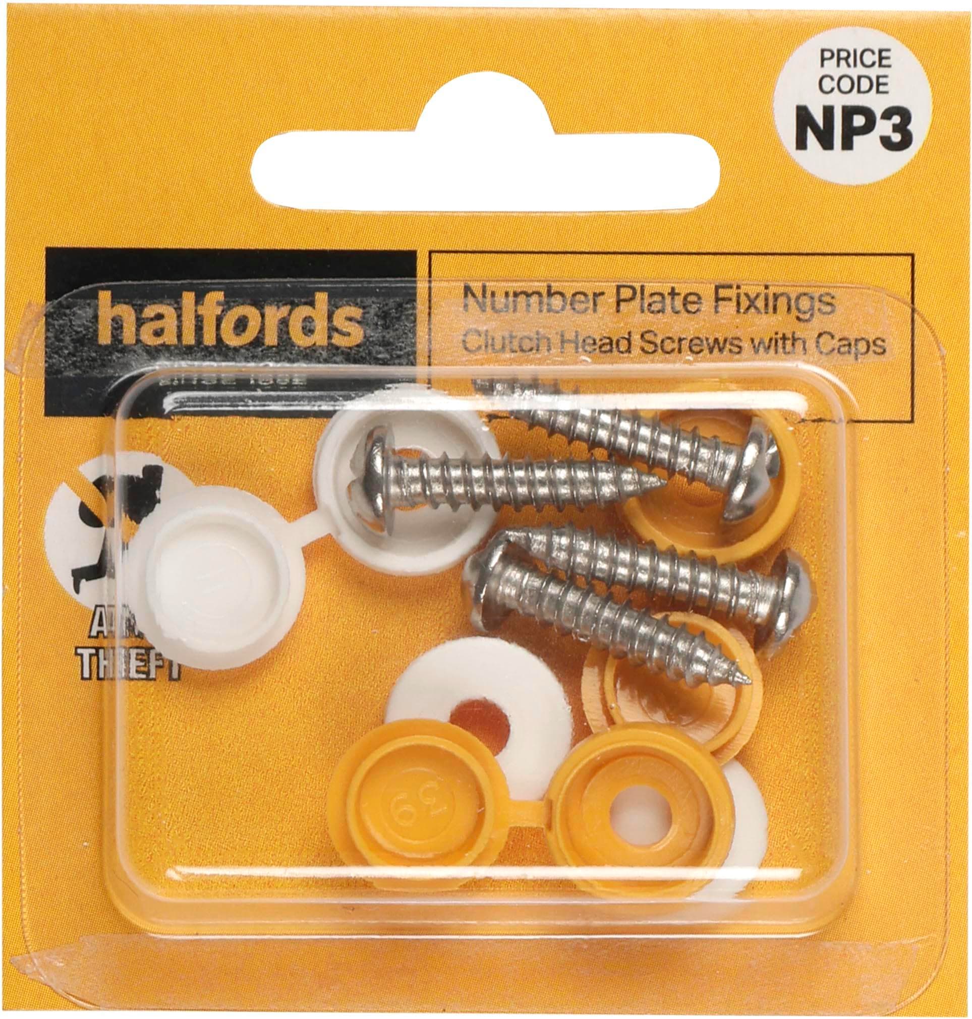 Number Plate Fixers - Theft Resist Screws