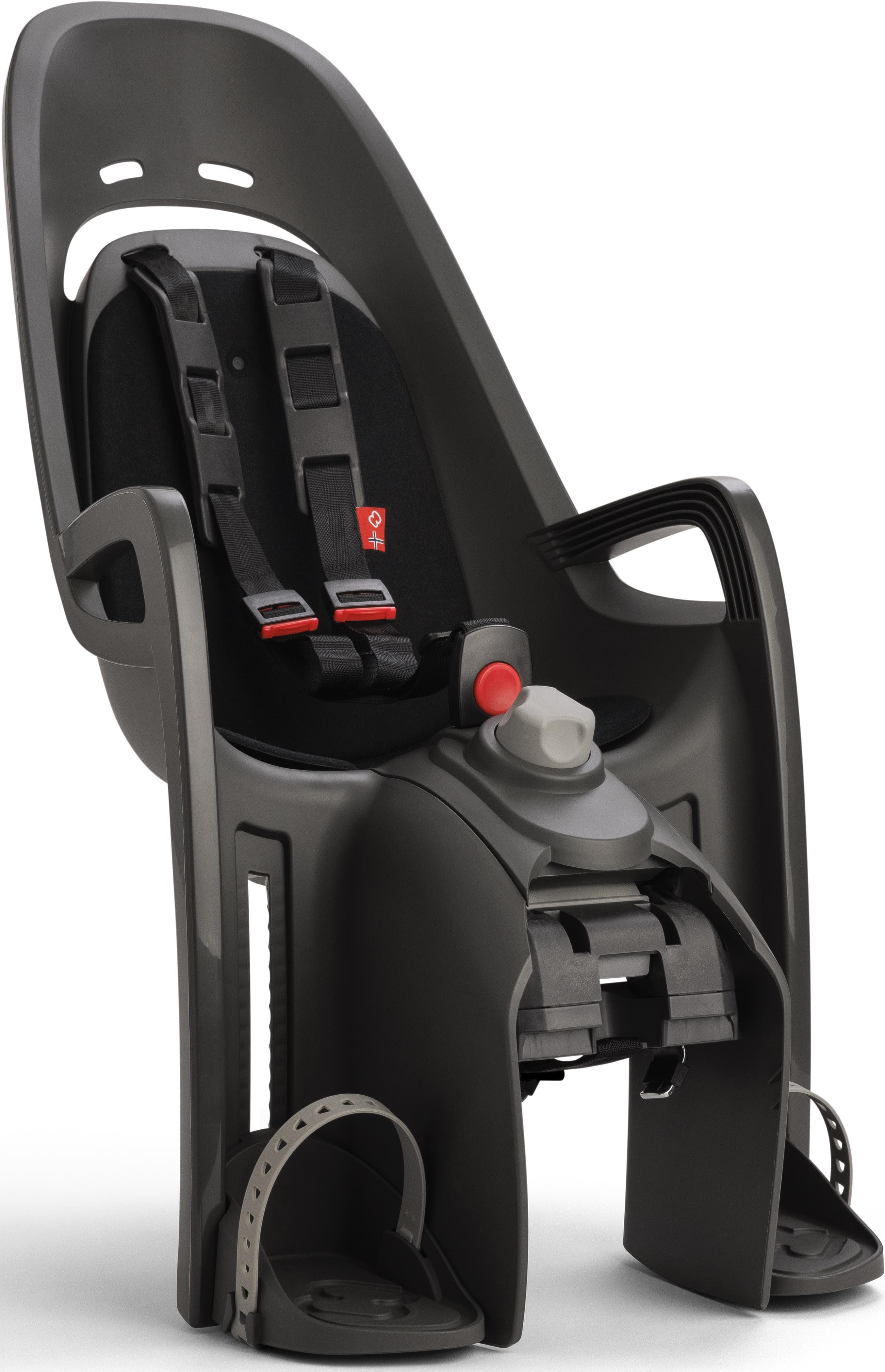 Hamax Zenith Relax Child Bike Seat With Carrier Adapter, Grey/Black