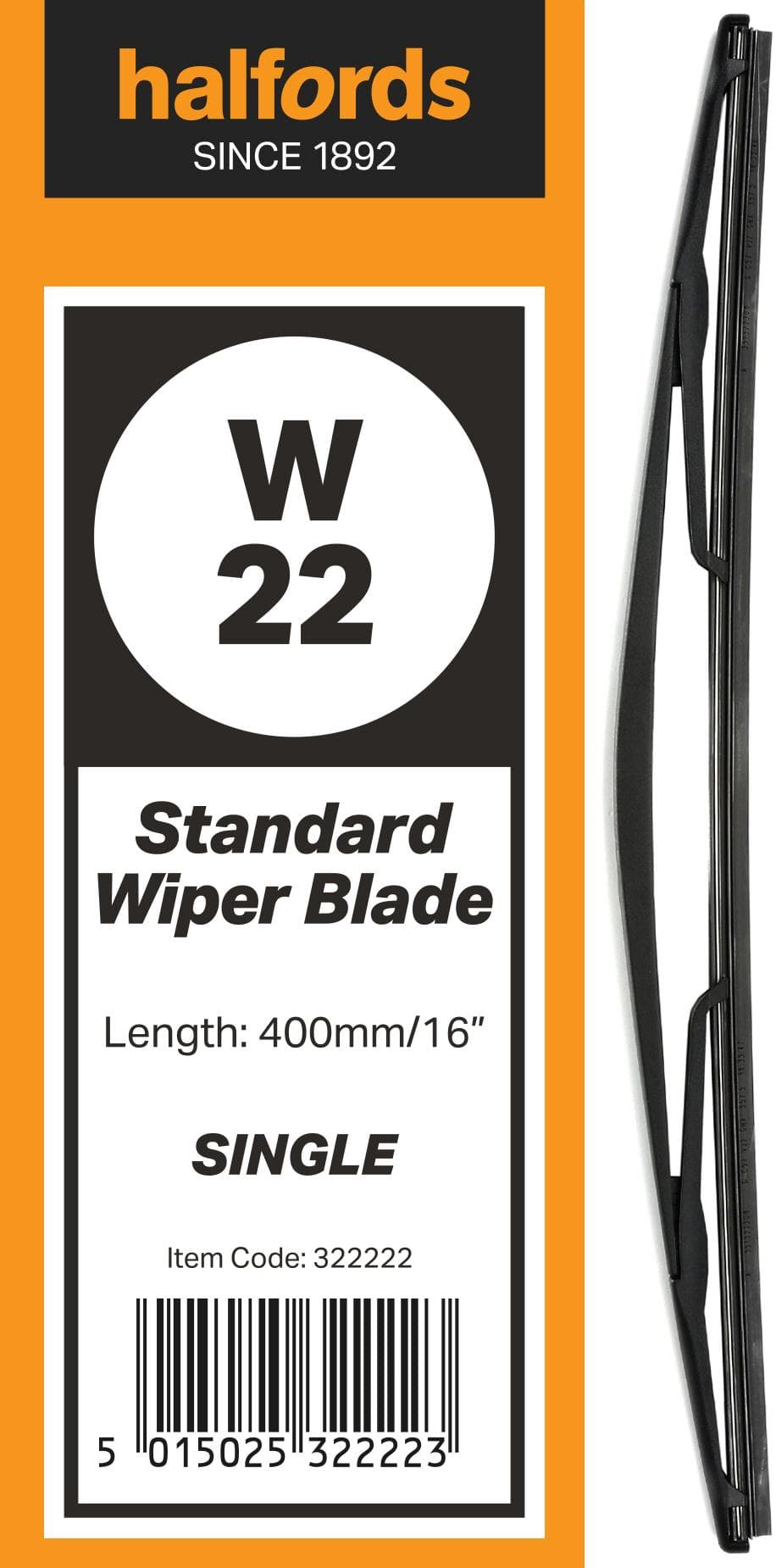 Halfords W22 Wiper Blade - Single