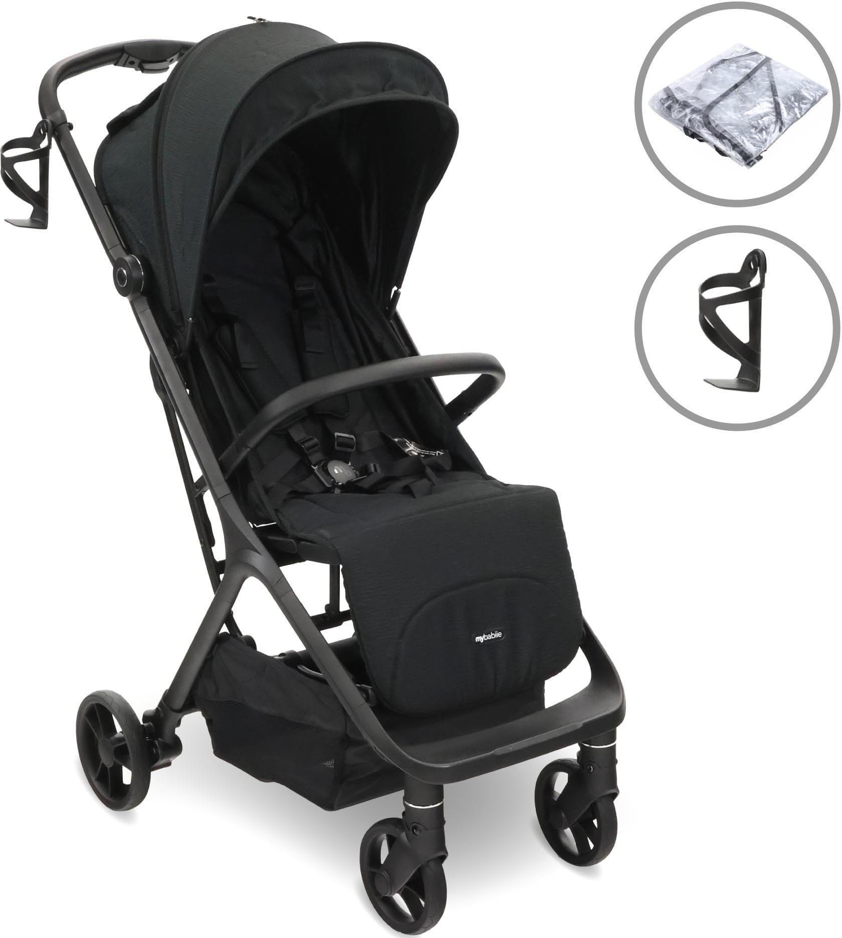 MBX7 Plus Auto-Fold Stroller - Black