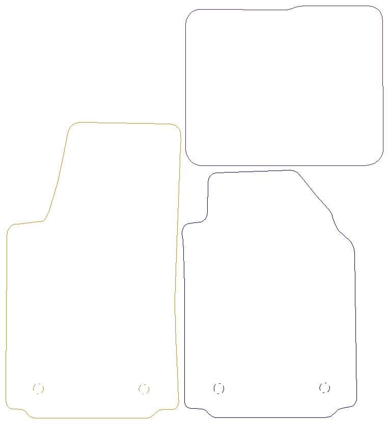 Audi A2 Graphite - Luxury Mats 8 Clips (SS7052)