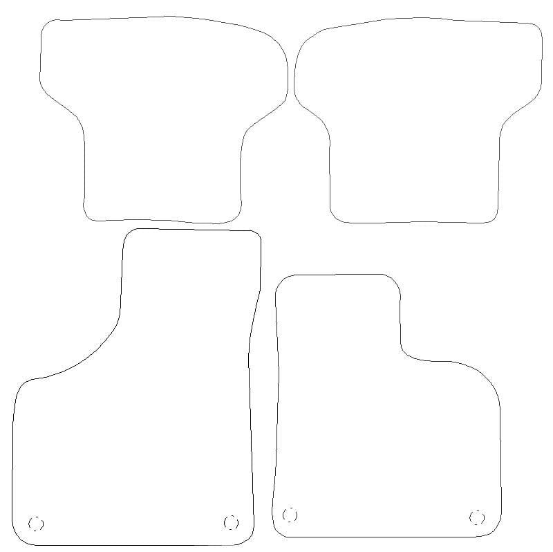 Audi A3 Graphite - Luxury Mats 4 Clips (SS7053)