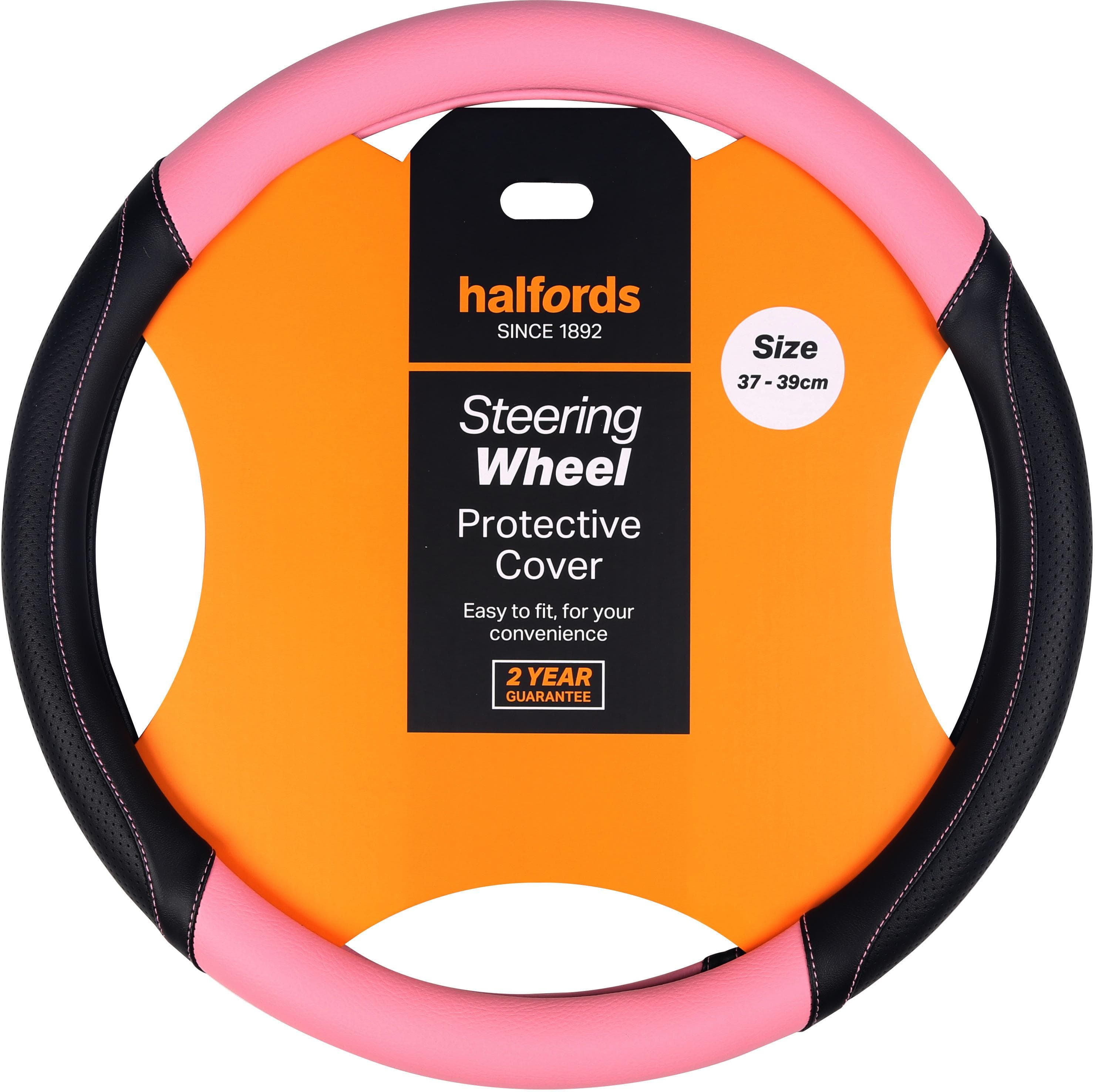 Halfords Pink steering wheel cover