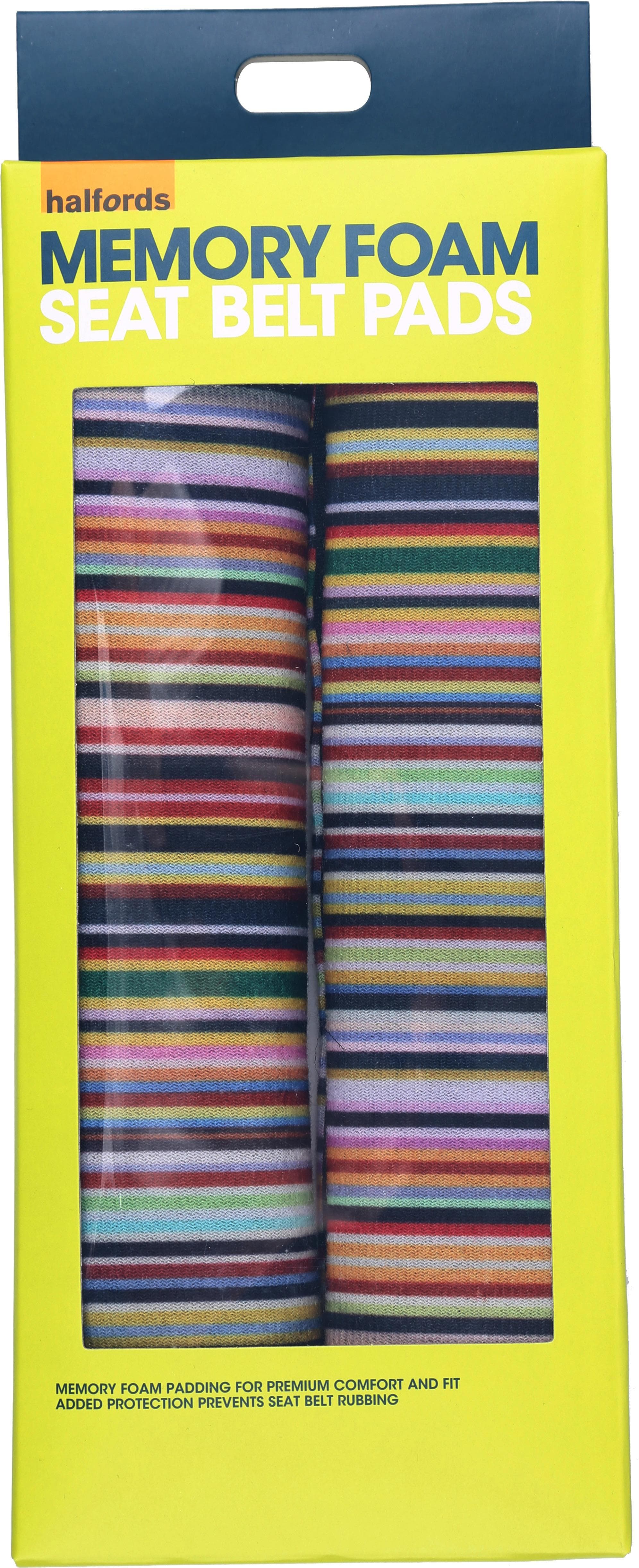 Halfords Striped Memory foam Seat belt pads
