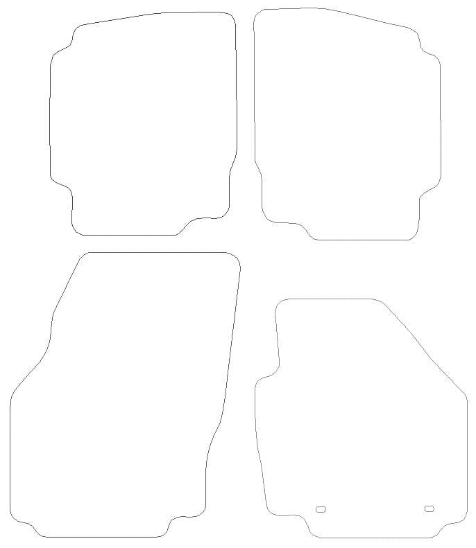 Ford Mondeo Graphite - Luxury Mats 2 Clips (SS7144)