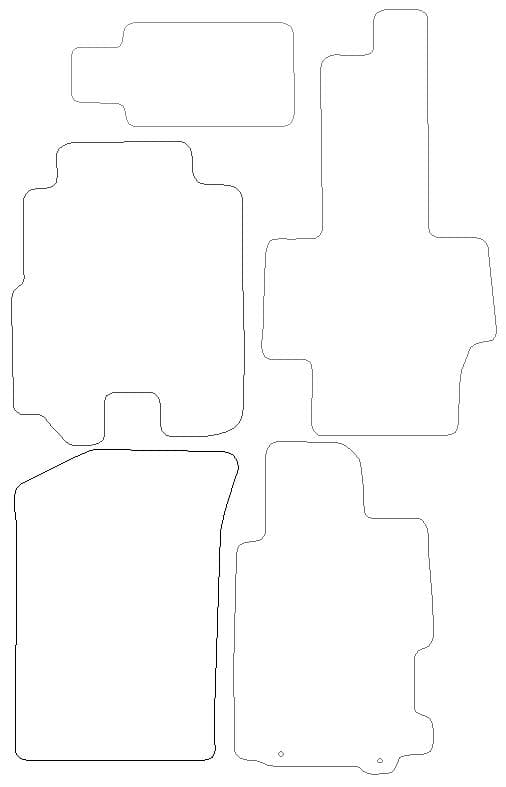 Honda FR-V Graphite - Luxury Mats 2 Clips (SS7160)