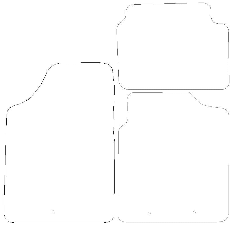 Hyundai I-10 Graphite - Luxury Mats 3 Clips (SS7163)