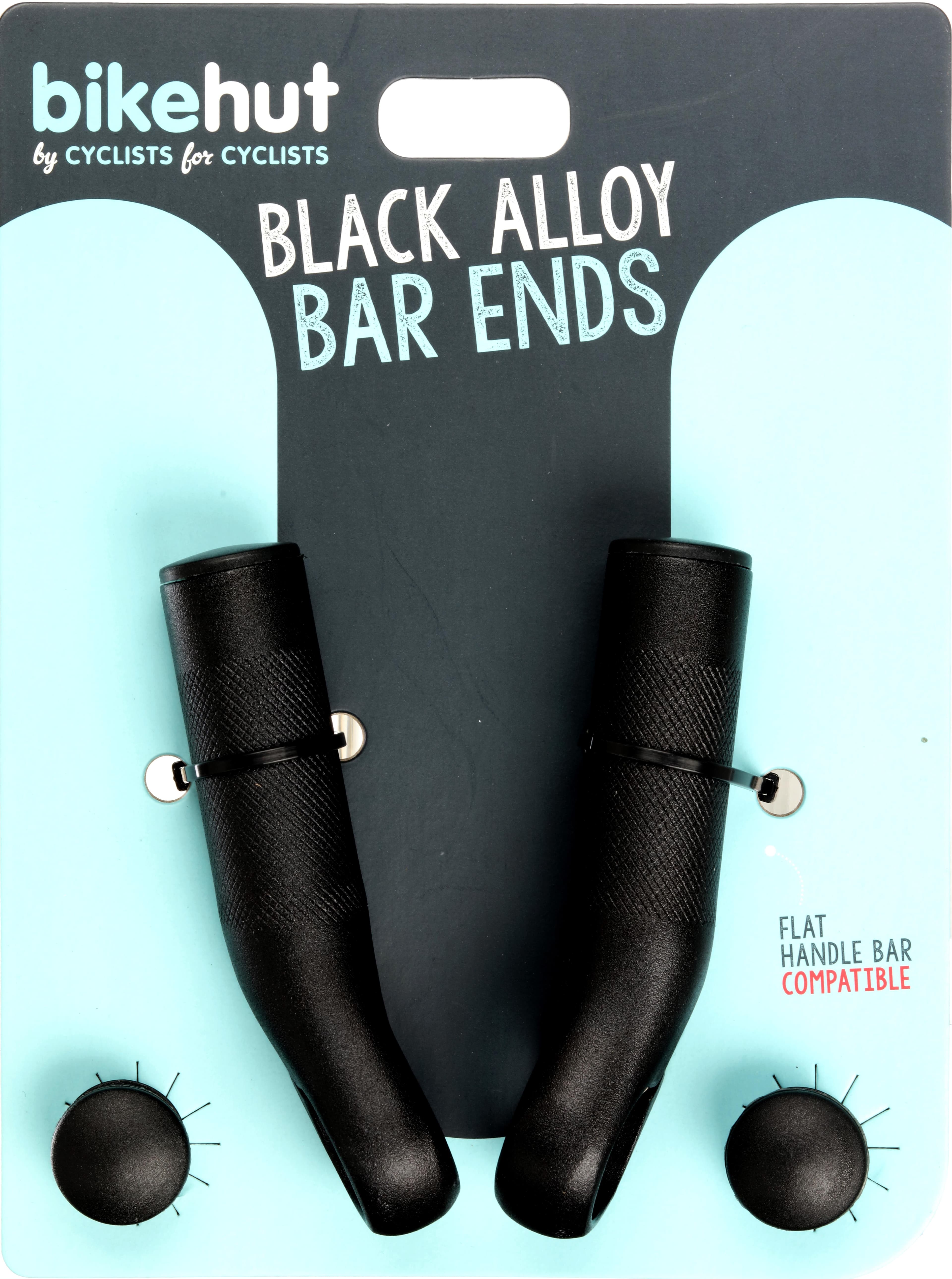Bikehut Alloy Bar Ends, Black