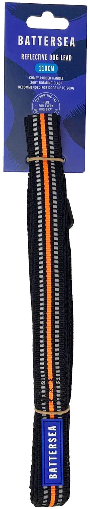 Reflective Dog Lead Orange 110cm