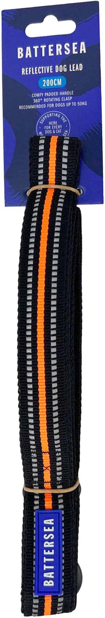 Reflective Dog Lead Orange 200cm