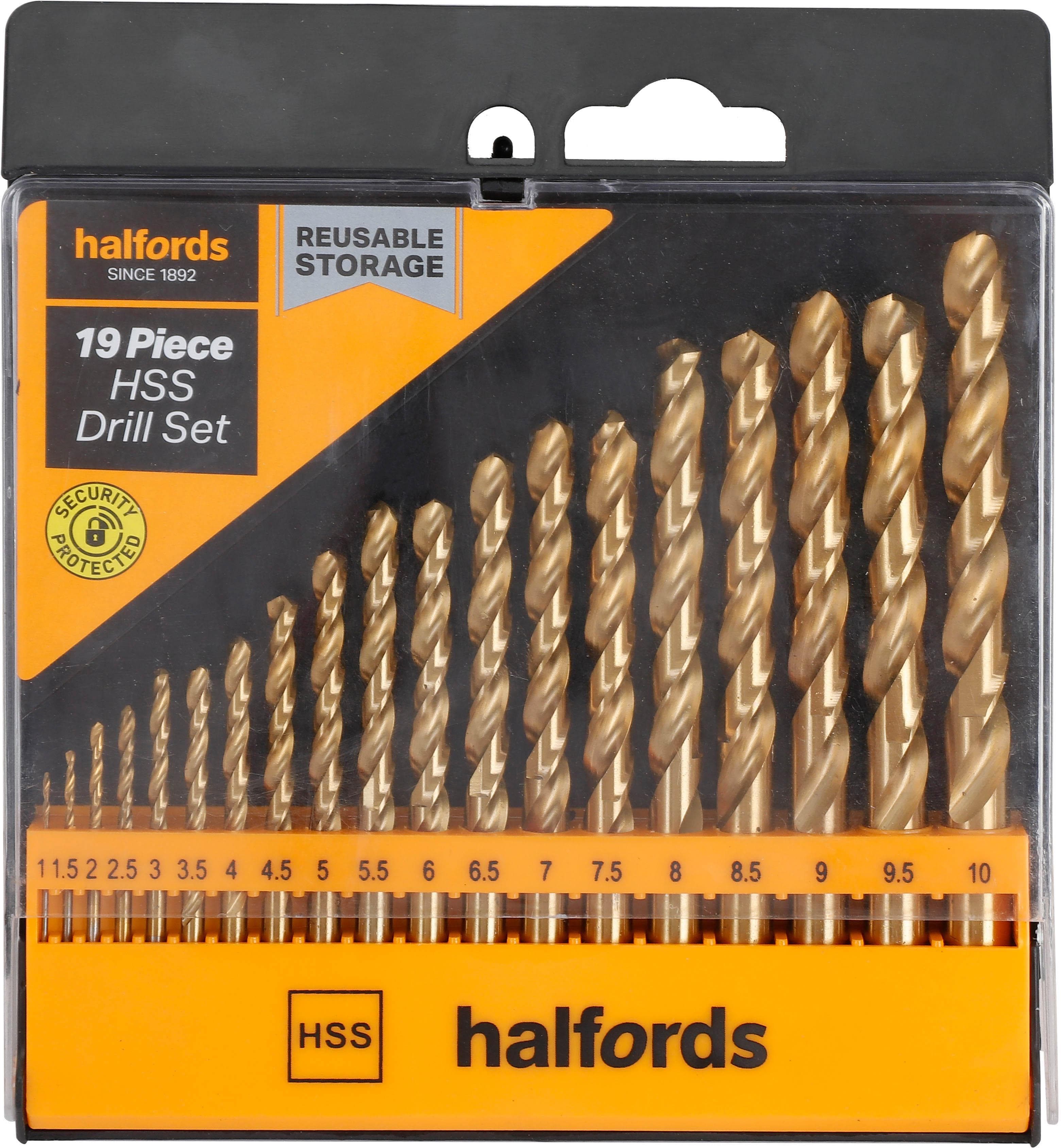 Halfords 19pc HSS drill set