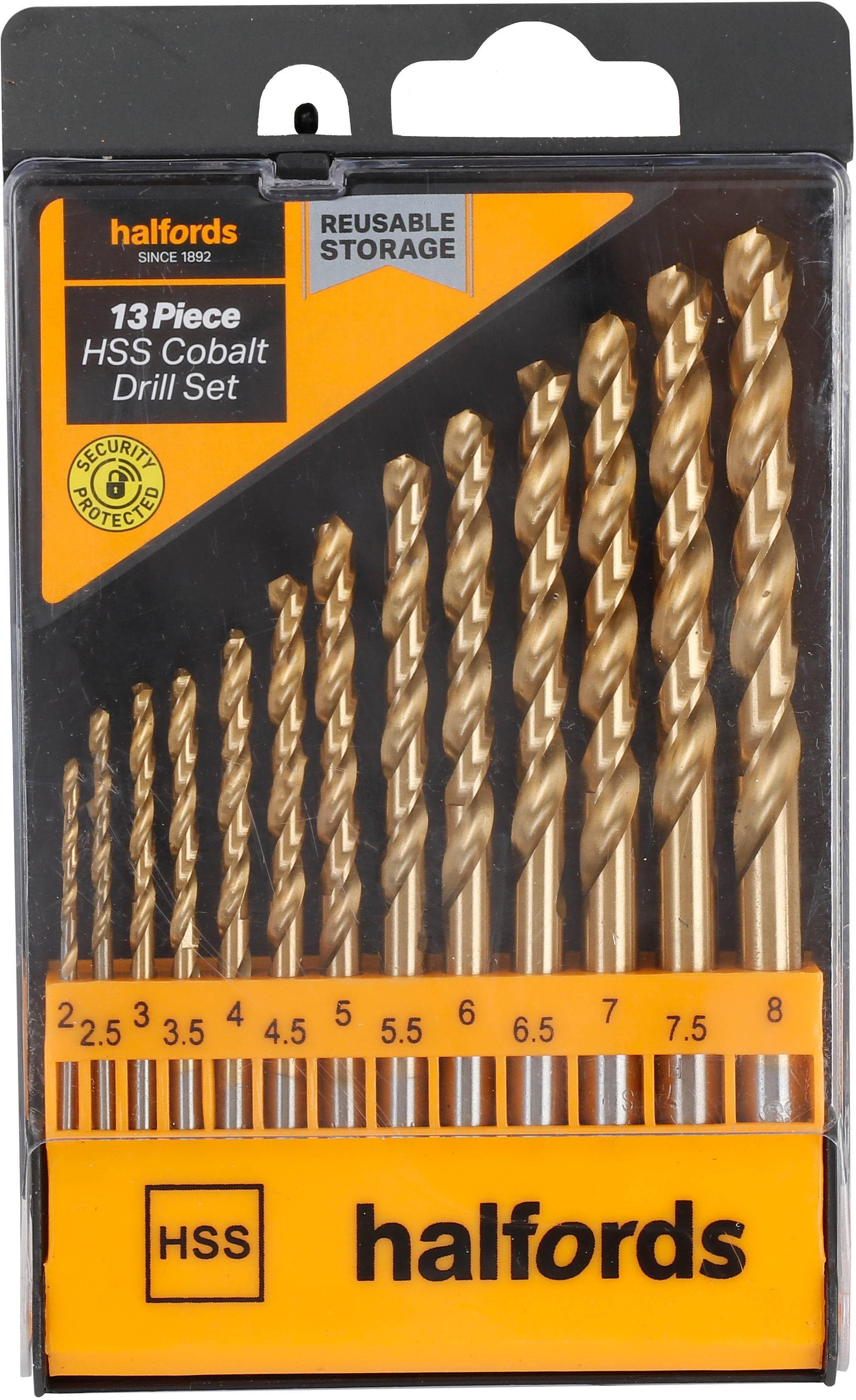 Halfords 13pc HSS drill set