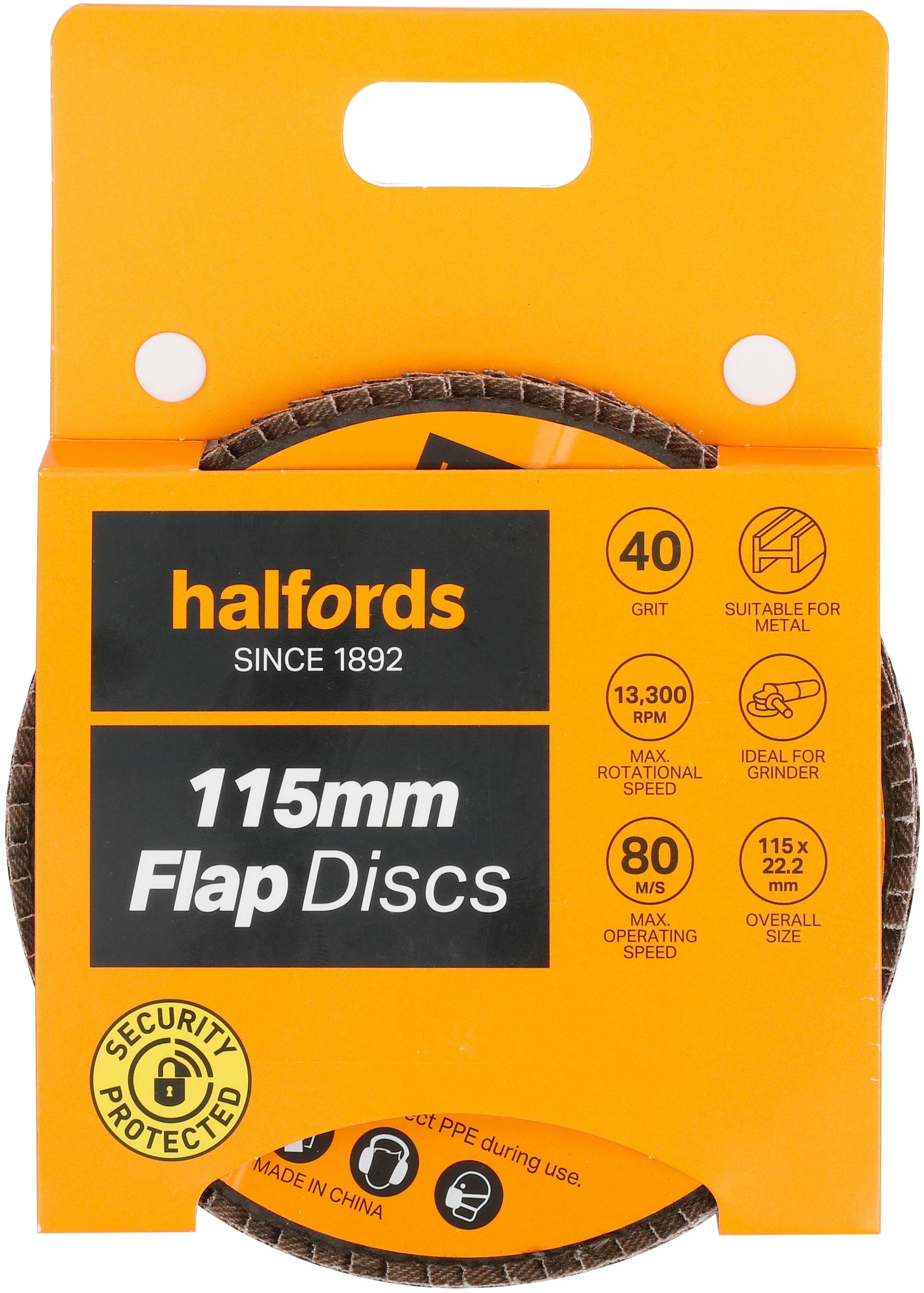 Halfords 115mm flap discs