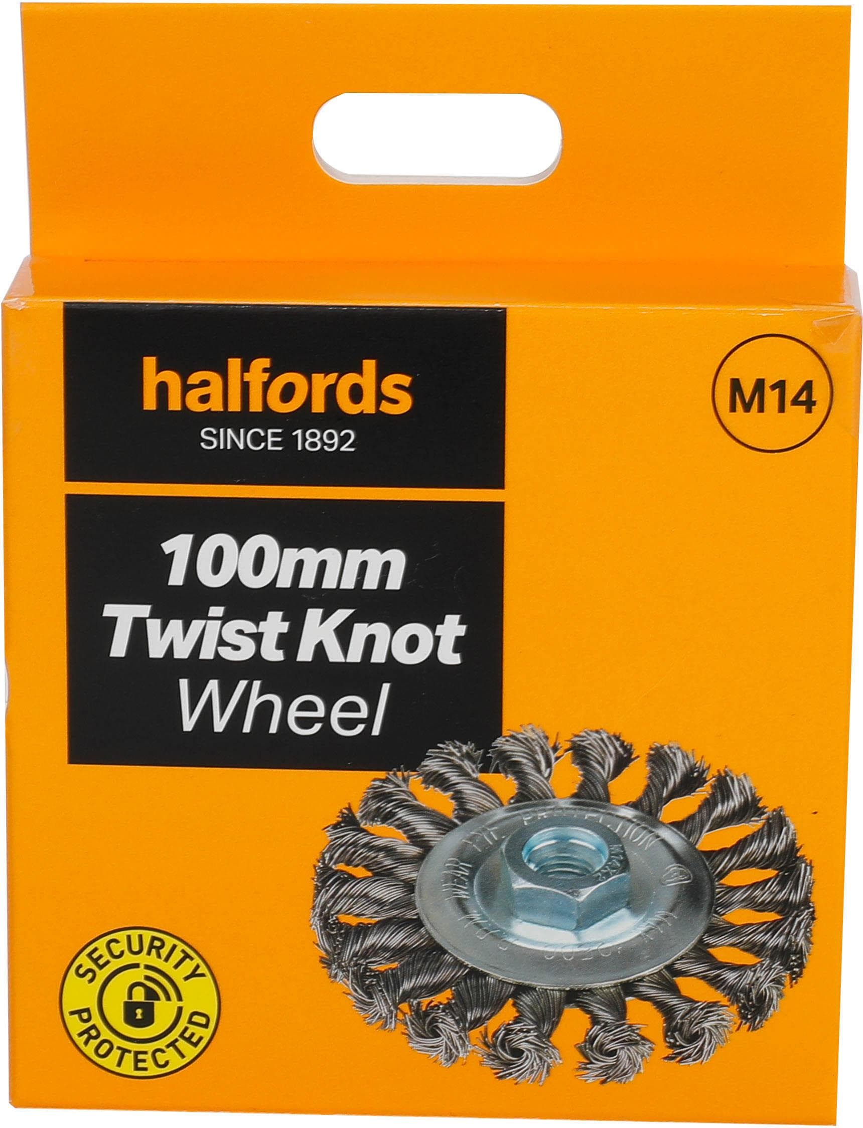 Halfords 100mm twist knot wheel