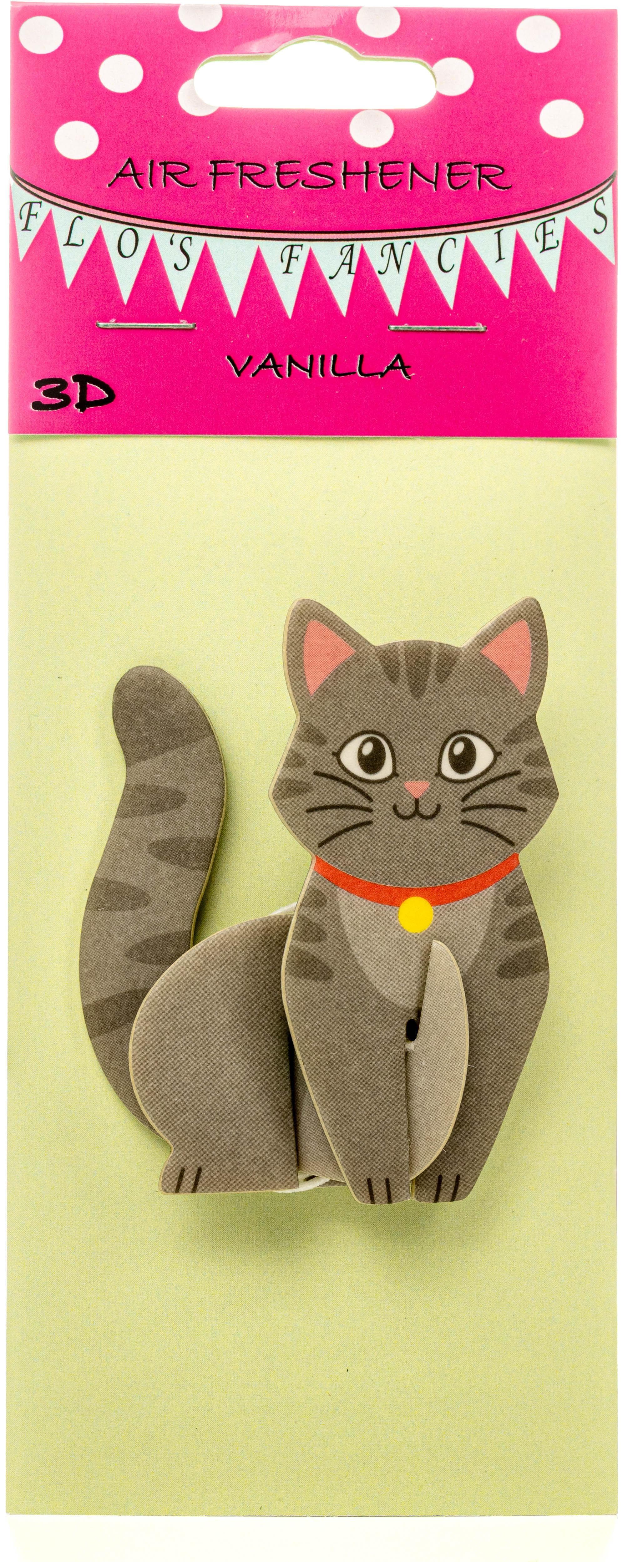 FF 3D Cat Grey Air Freshener - Vanilla