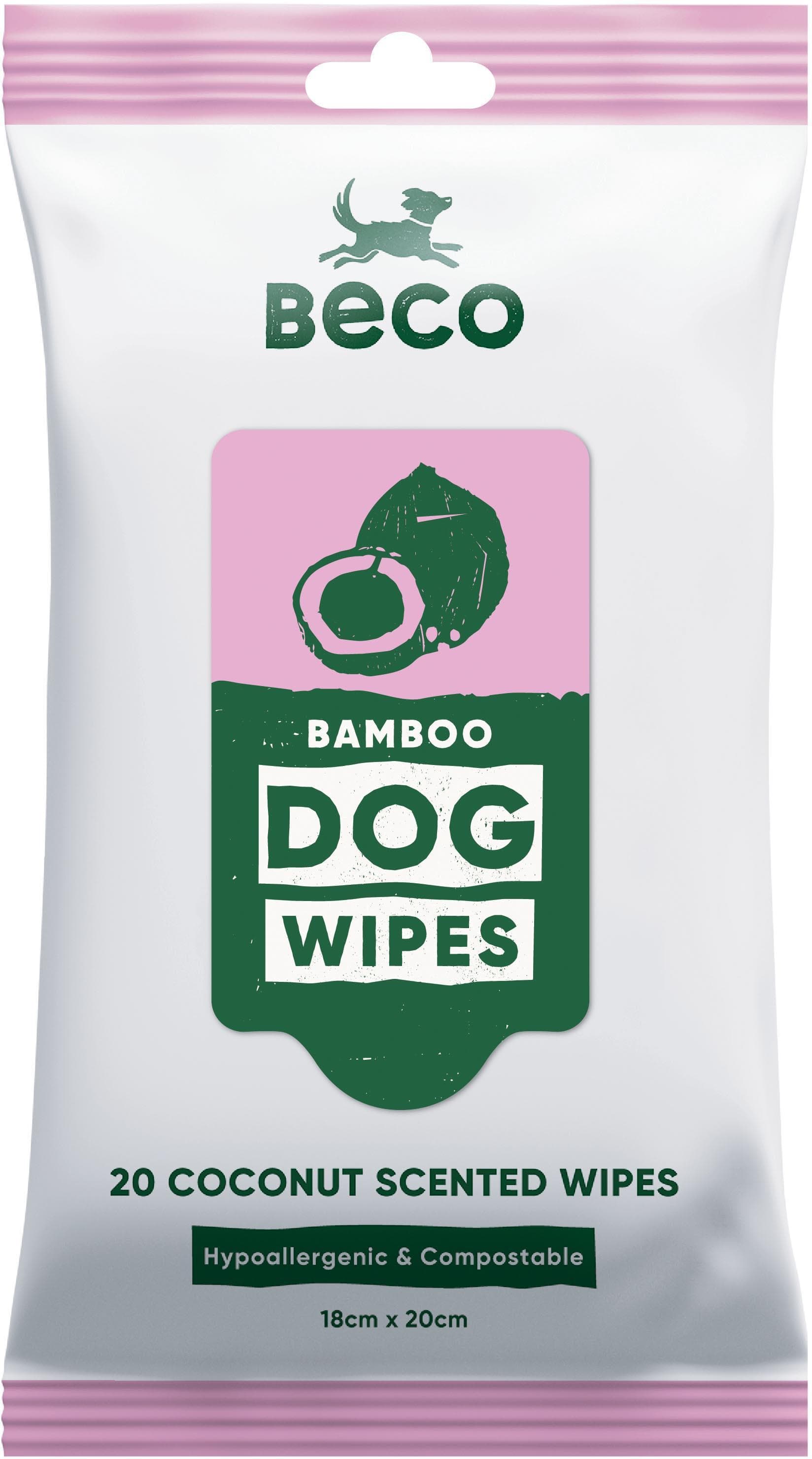 Beco Dog Wipes Coconut Scented 20 Pack