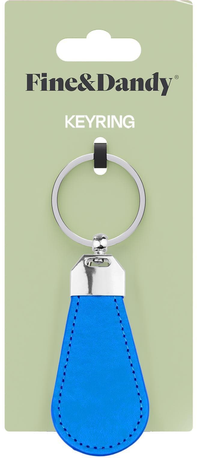 Fine & Dandy Leather Fob Navy Keyring