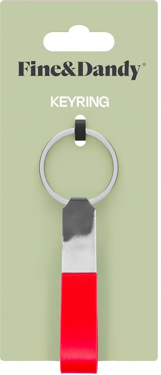 Fine & Dandy Slim Leather Fob Red