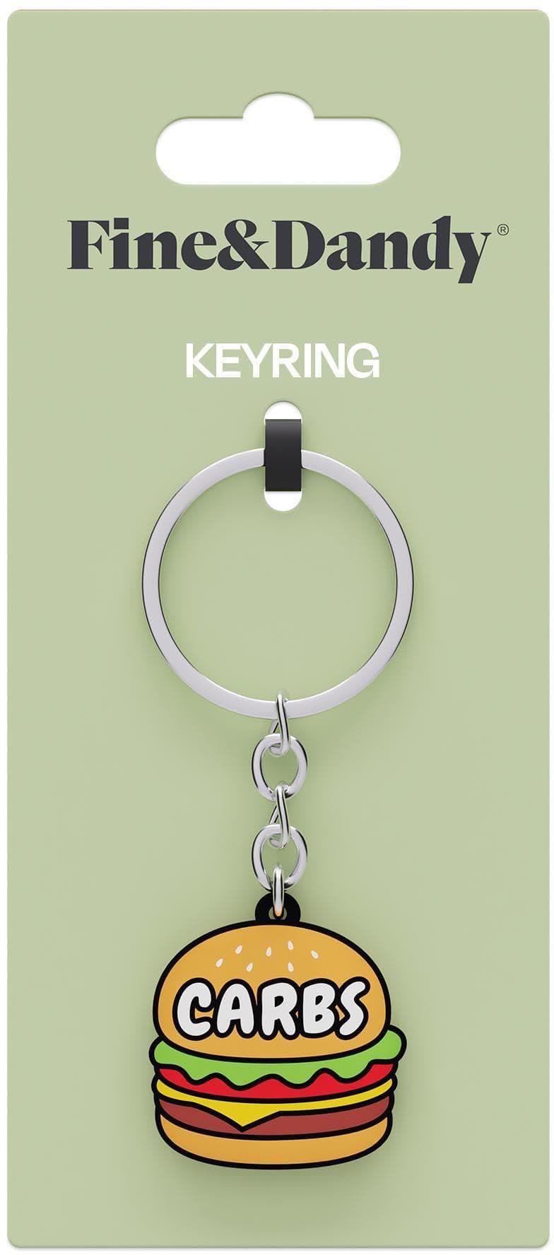 Fine & Dandy Carbs Burger Keyring