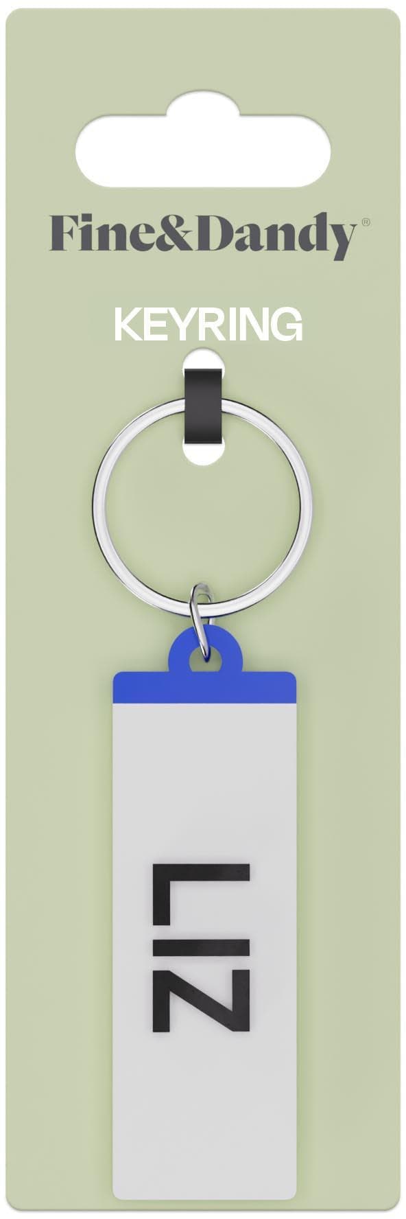 Fine and Dandy Liz Number Plate Keyring