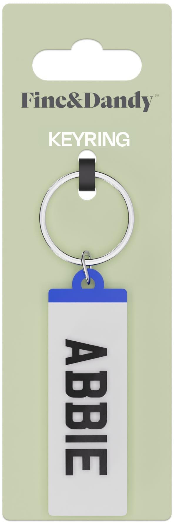 Fine and Dandy Abbie Number Plate Keyring