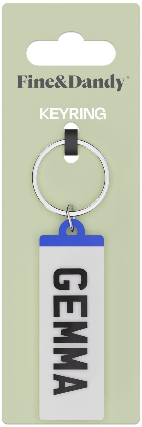 Fine and Dandy Gemma Number Plate Keyring