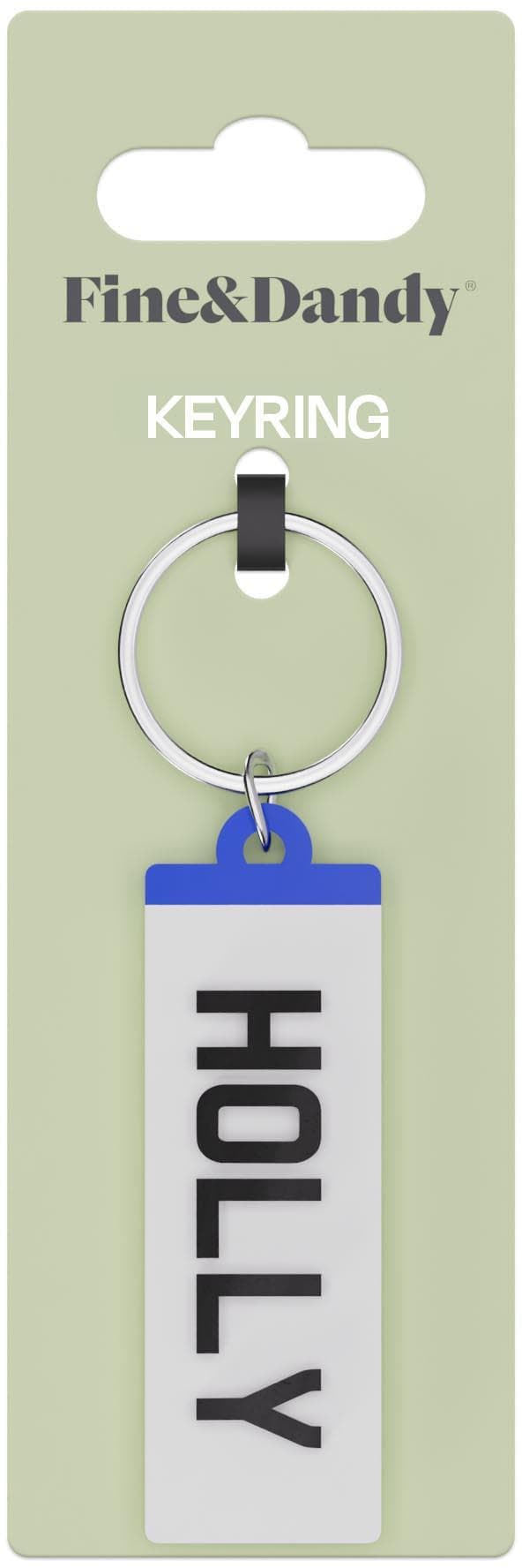 Fine and Dandy Holly Number Plate Keyring