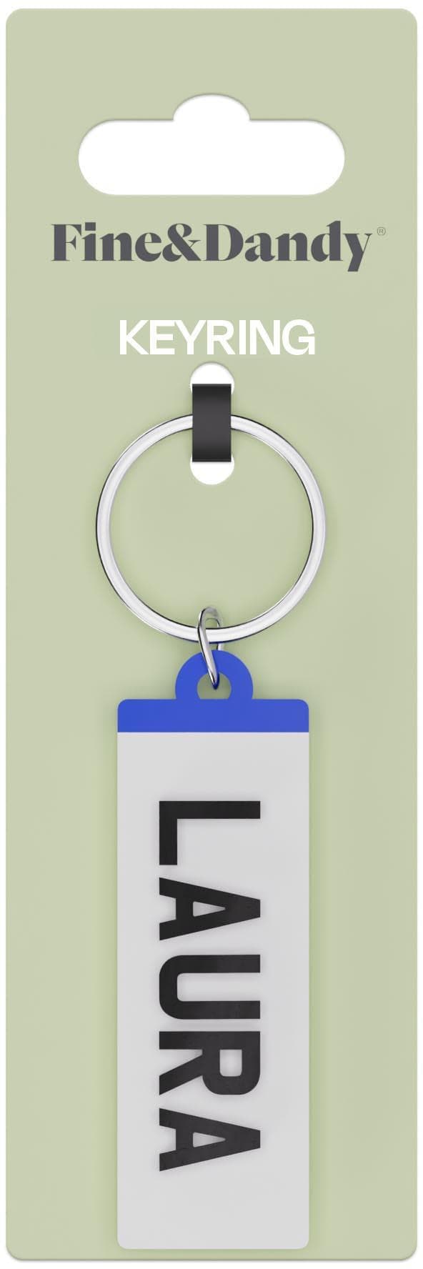 Fine and Dandy Laura Number Plate Keyring