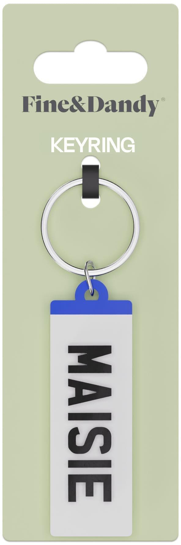 Fine and Dandy Maisie Number Plate Keyring