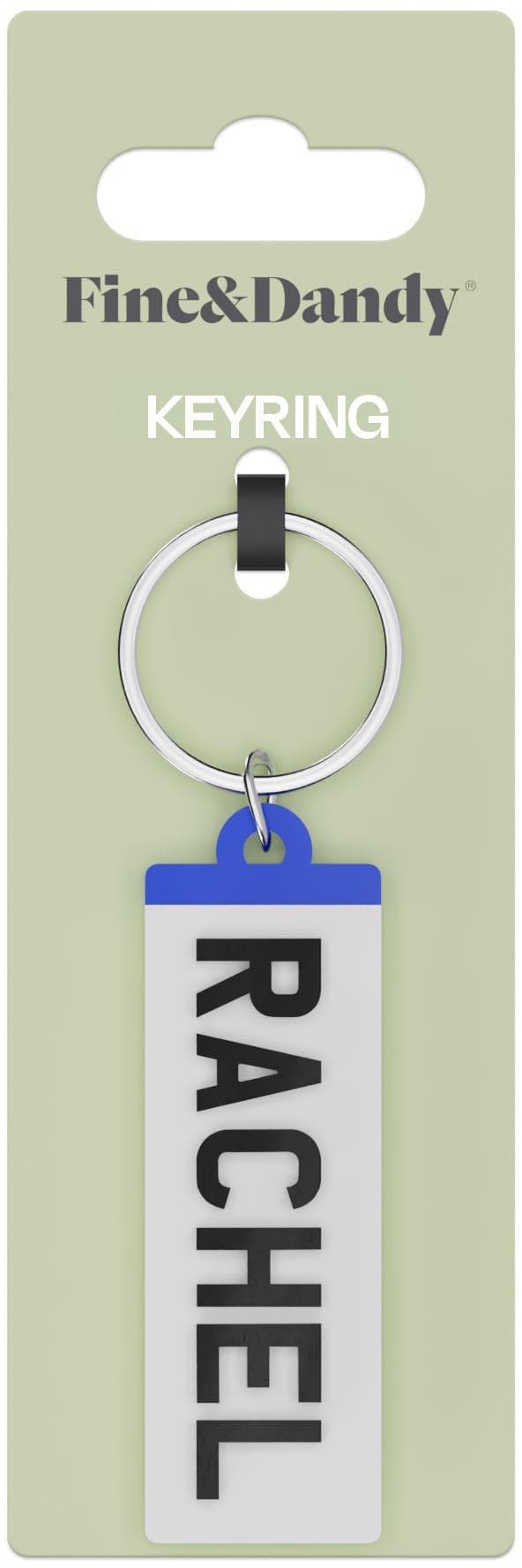 Fine and Dandy Rachel Number Plate Keyring