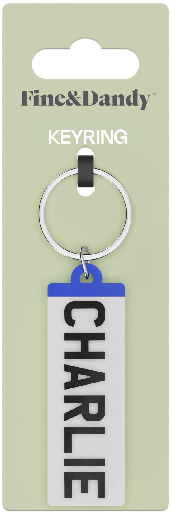 Fine and Dandy Charlie Number Plate Keyring