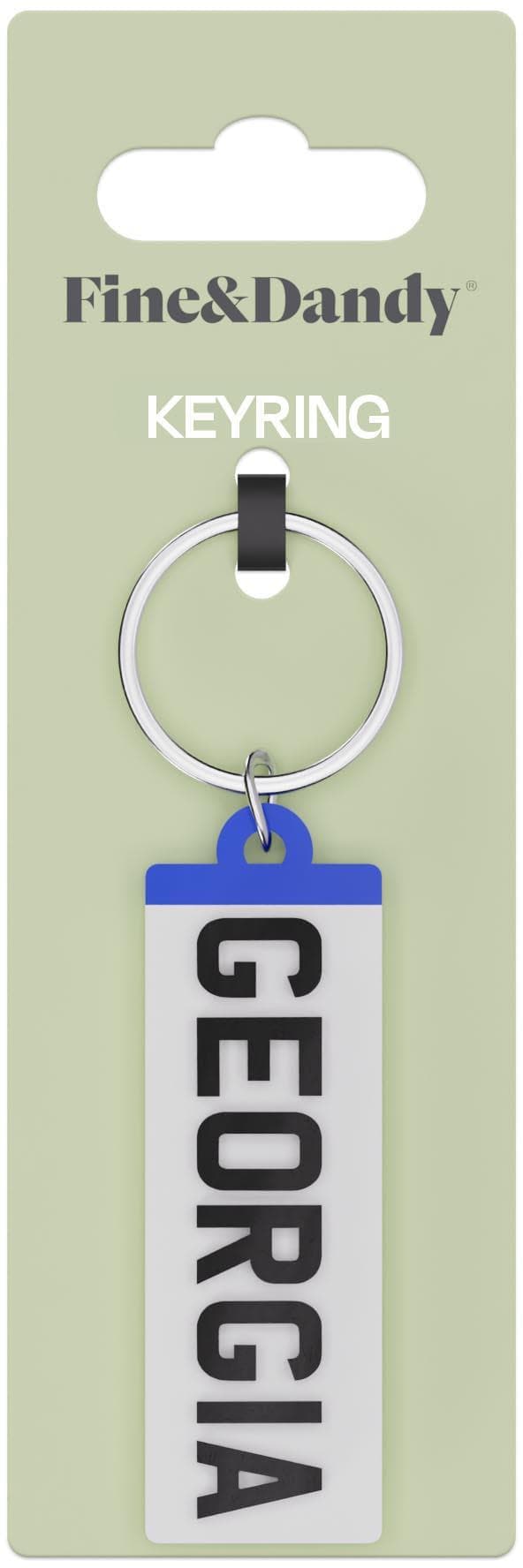 Fine and Dandy Georgia Number Plate Keyring