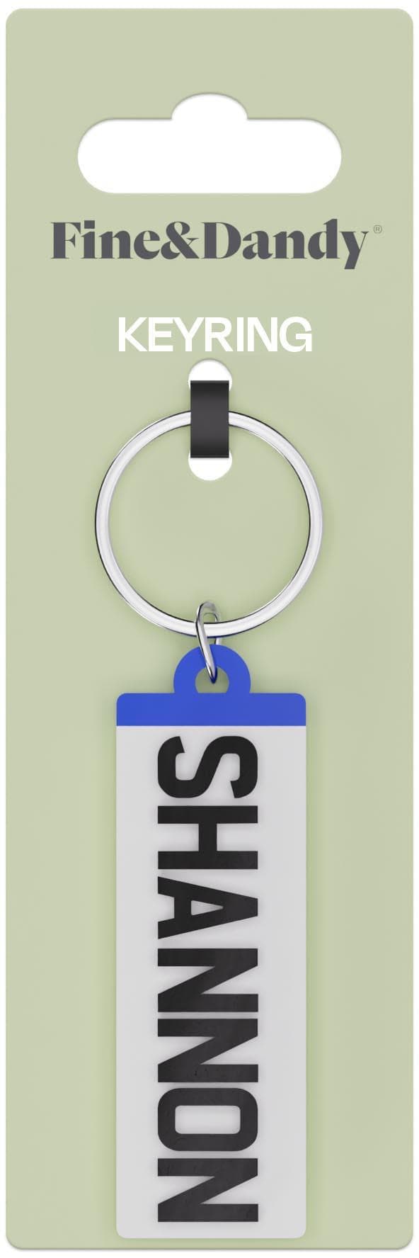 Fine and Dandy Shannon Number Plate Keyring