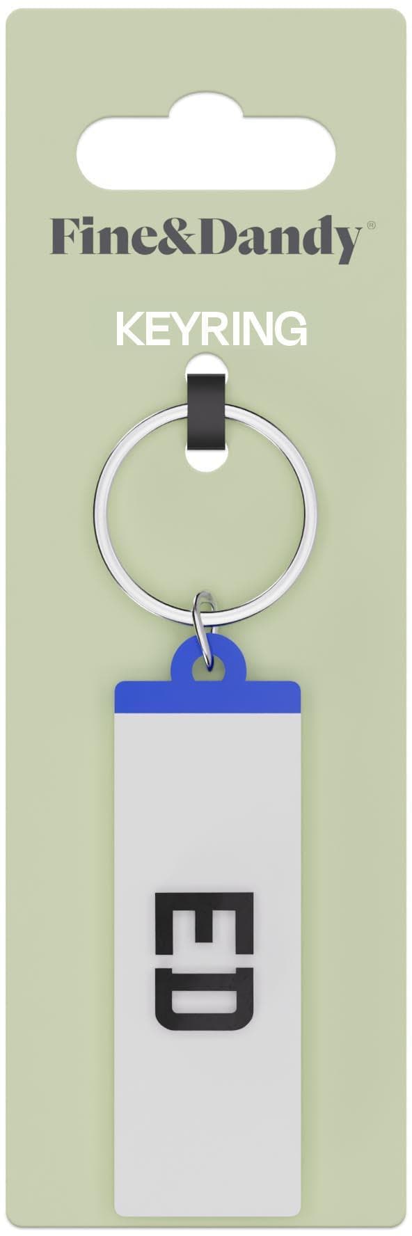 Fine and Dandy Ed Number Plate Keyring