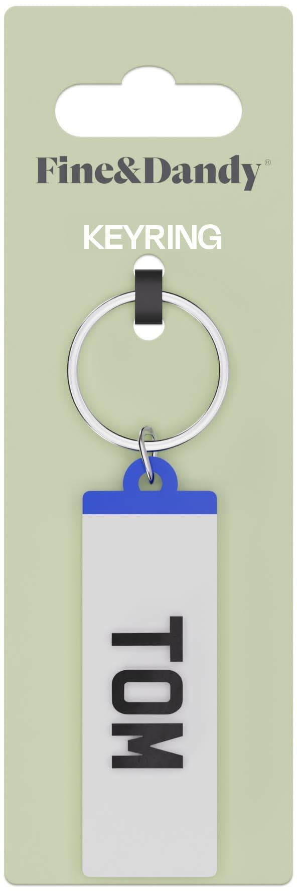 Fine and Dandy Tom Number Plate Keyring